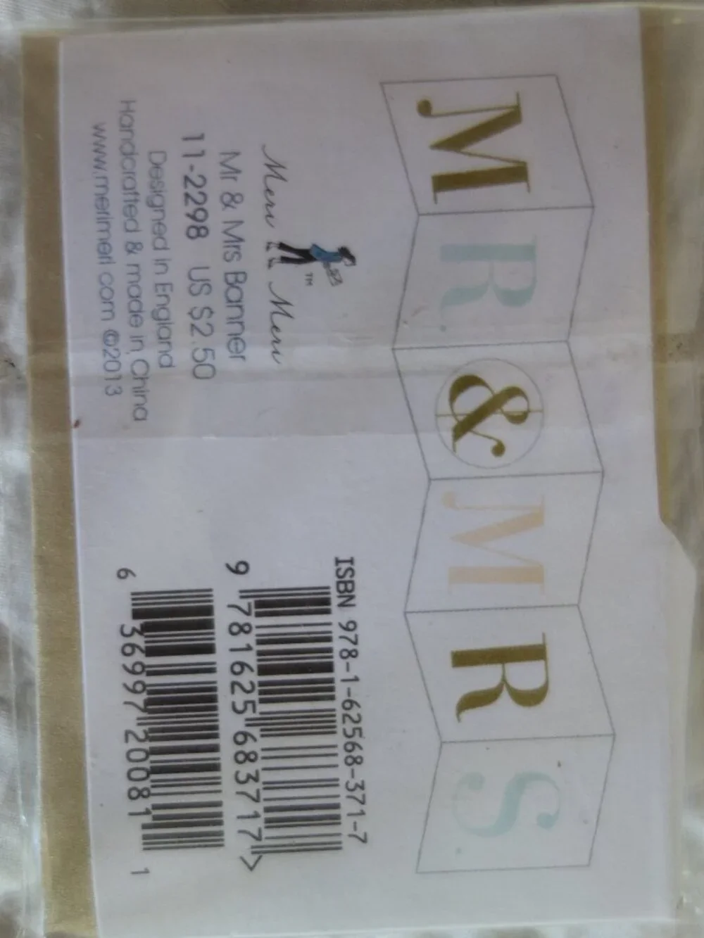 Lot of 10 NIP MERI MERI England Mini Wedding Cards, Mr & Mrs Banner $2.50 ea